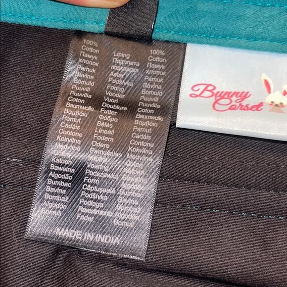 Bunny Corset Teal Brocade Underbust